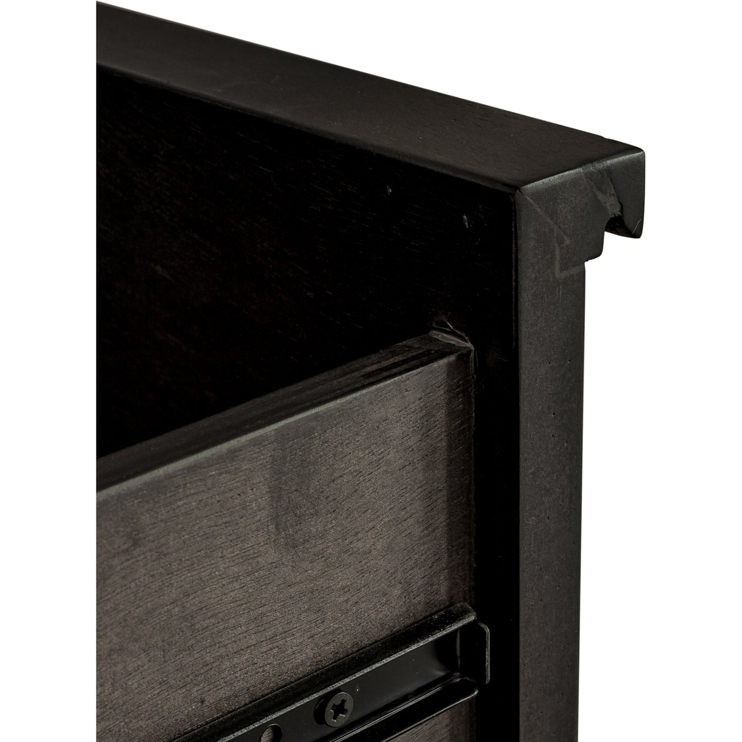 005 SI-1771606 | Closeup | Ashcroft Nightstand by Moe's Home Collection in gray. Made from acacia veneer, white marble top, mdf in a transitional style.