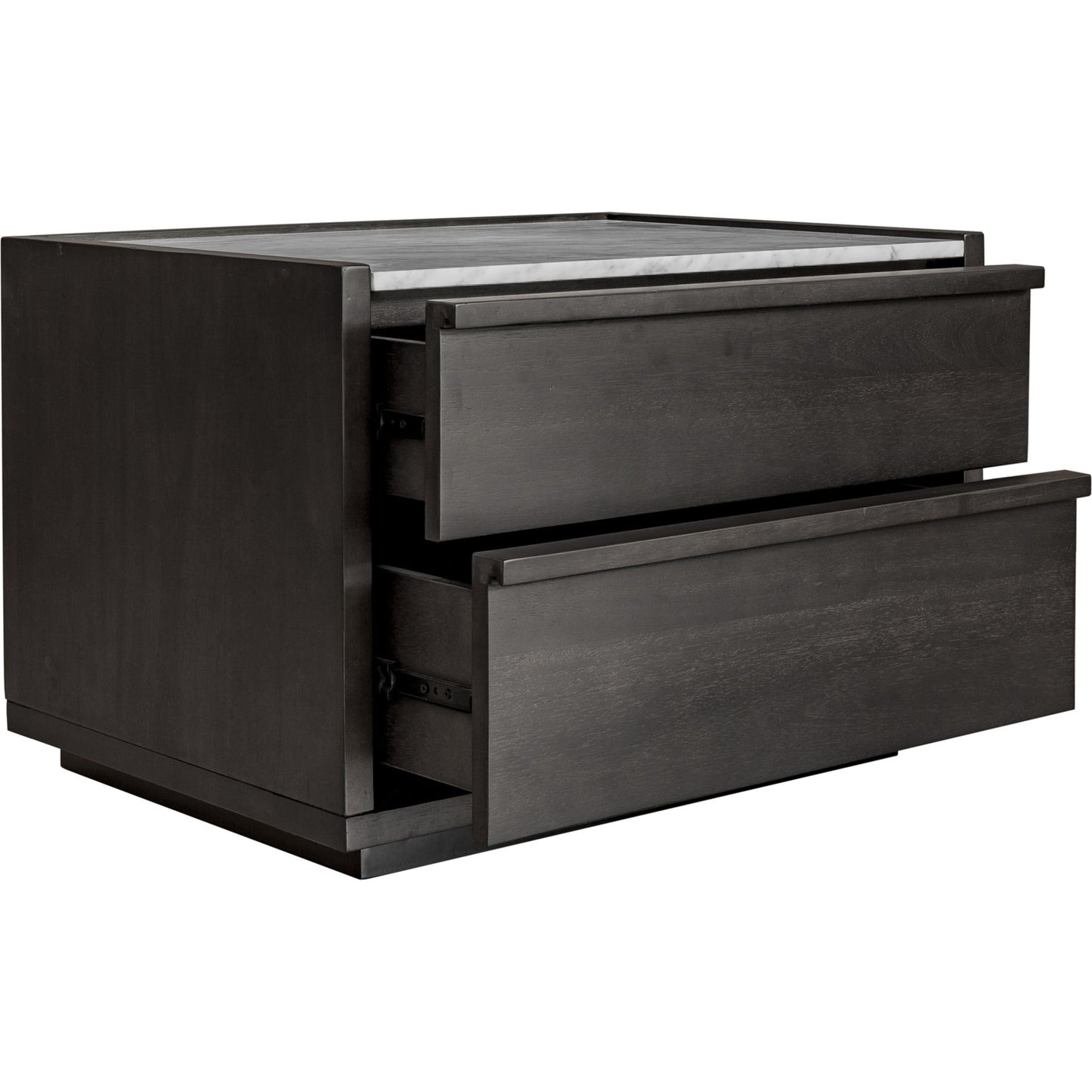 007 SI-1771606 | Additional Silo | Ashcroft Nightstand by Moe's Home Collection in gray. Made from acacia veneer, white marble top, mdf in a transitional style.