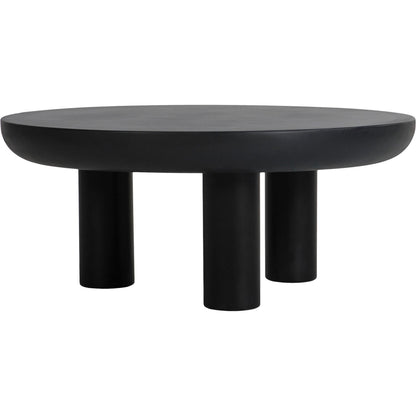 Rocca Coffee Table by Moe's Home Collection in black. Made from concrete top, plywood frame in a modern style.