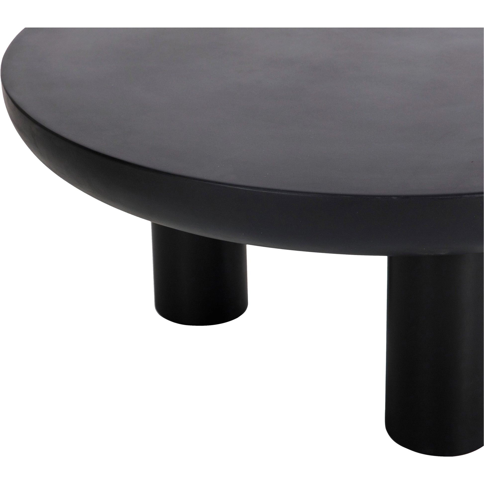 Rocca Coffee Table by Moe's Home Collection in black. Made from concrete top, plywood frame in a modern style.