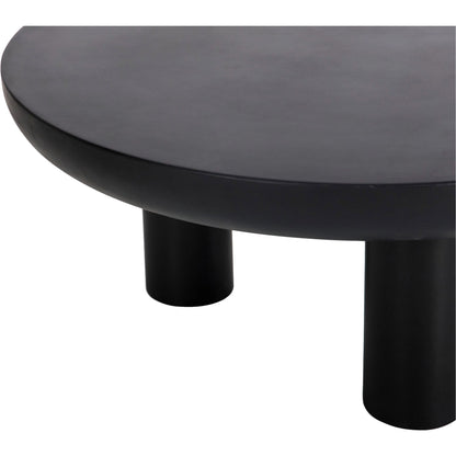 Rocca Coffee Table by Moe's Home Collection in black. Made from concrete top, plywood frame in a modern style.
