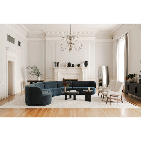Rocca Coffee Table by Moe's Home Collection in black. Made from concrete top, plywood frame in a modern style.