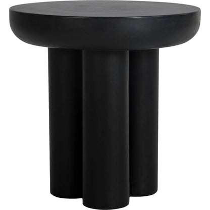 Rocca Side Table by Moe's Home Collection in black. Made from concrete top, plywood frame in a modern style.
