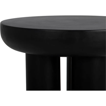 Rocca Side Table by Moe's Home Collection in black. Made from concrete top, plywood frame in a modern style.