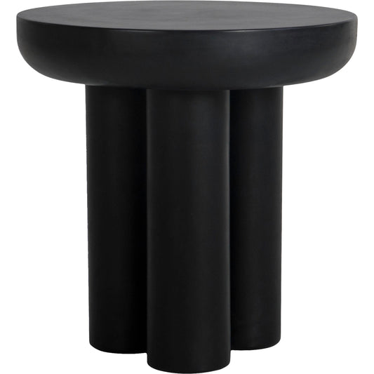 Rocca Side Table by Moe's Home Collection in black. Made from concrete top, plywood frame in a modern style.