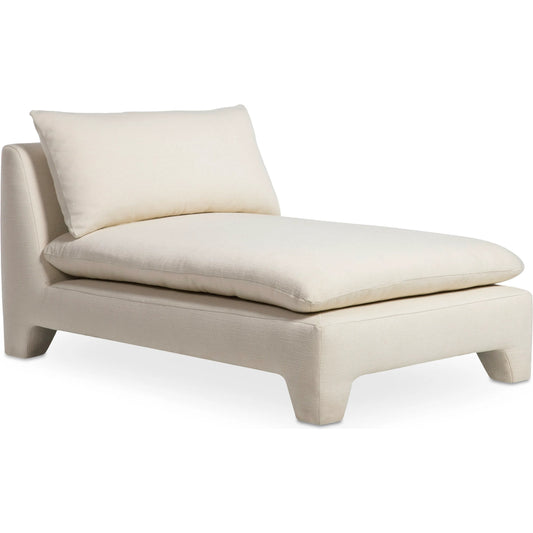 Estelle Chaise by Moe's Home Collection. Made from upholstery: 98% polyester, 2% linen, plywood frame, elastic webbing support, cushion fill: high density foam, dacron fiber, duck feather in a unique style.