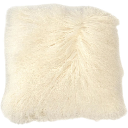 Tibetan Black Lamb Fur Pillow by Zentique. Made from lamb fur, polybeans in a unique style.
