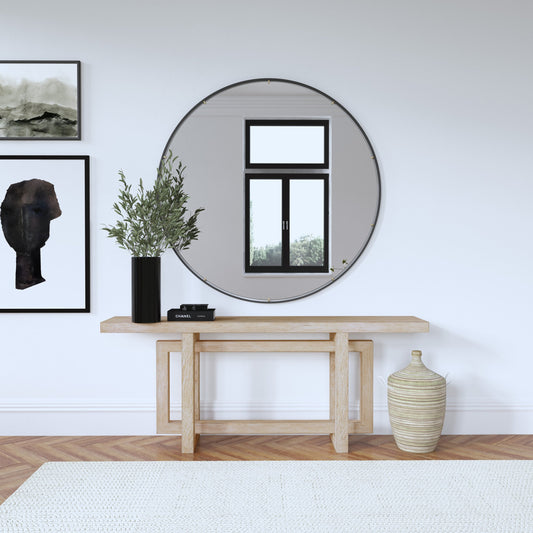 Commerce & Market Modern Console by Hooker Furniture in light wood. Made from clean acacia solids in a coastal style.