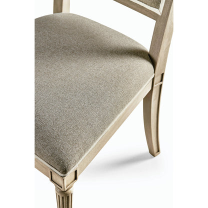 Timeless Flare Uph. Side Chair by Jonathan Charles. Made from beech wood, foam, fabric in a modern style.