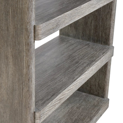 Monolith Etagere by Bernhardt in brown. Made from wood in a unique style.