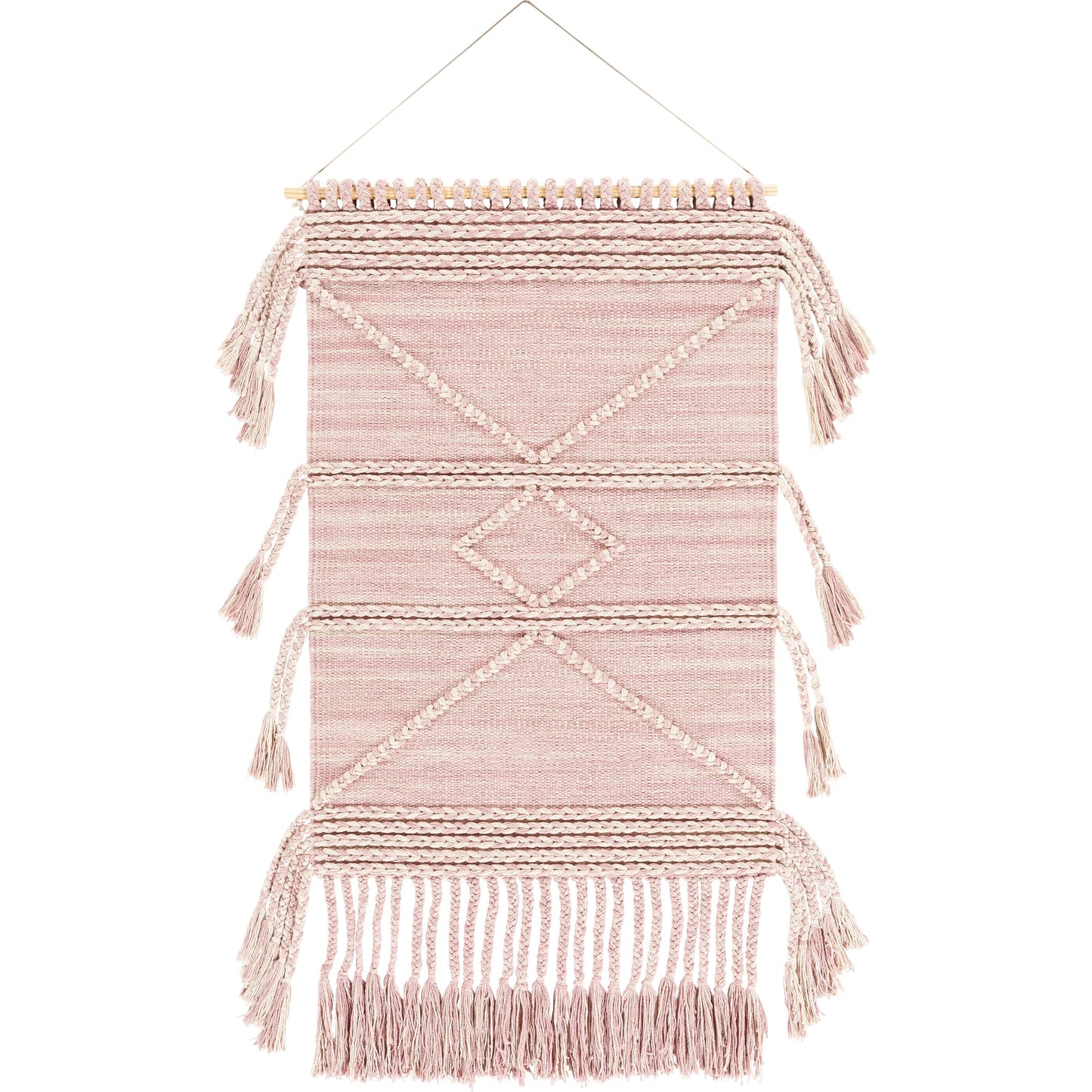 001 SI-1893890 | Primary Silo | Zanafi Tassels - 24601 by Livabliss in mauve, ivory. Made from 100% cotton, 100% wood in a eclectic & global style.