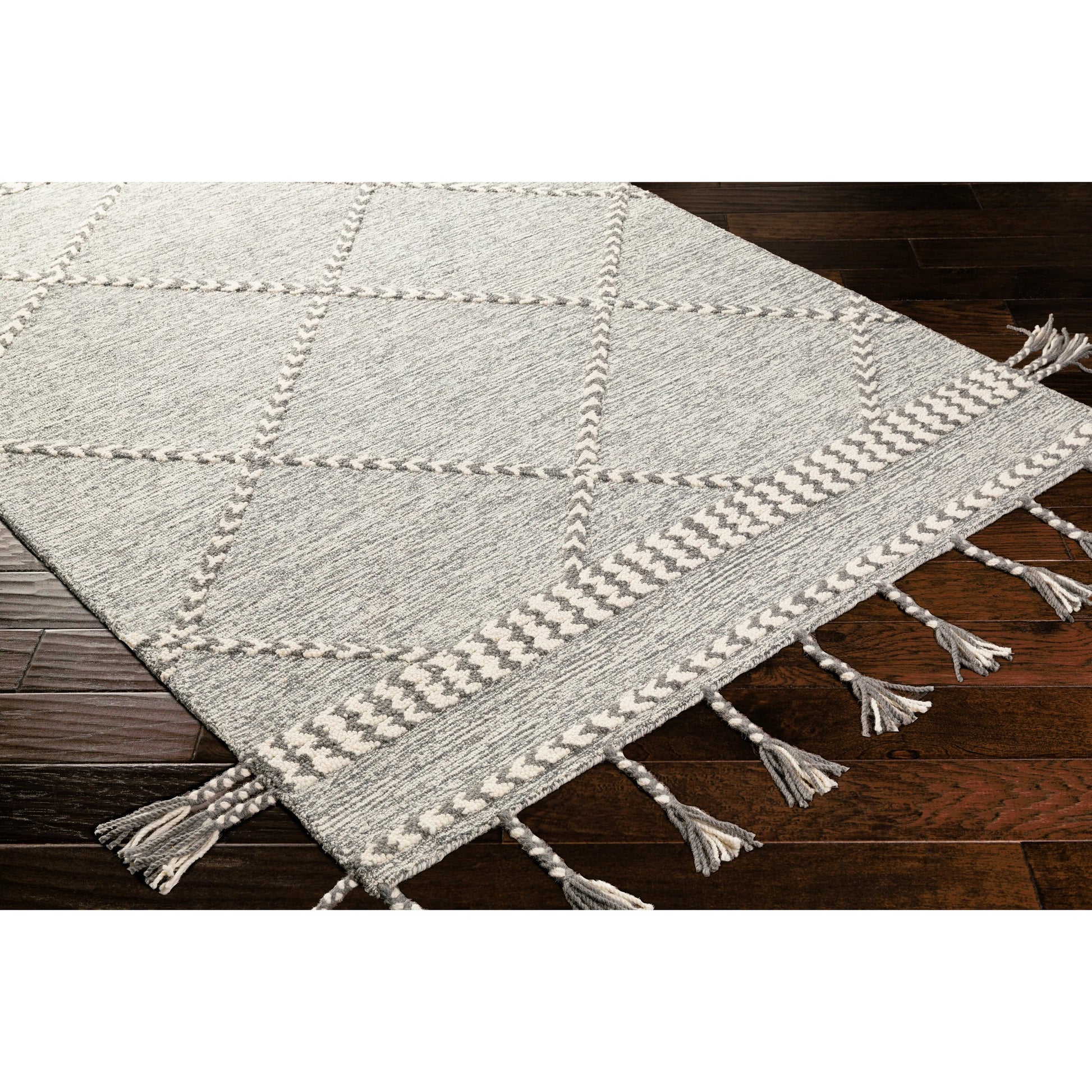 Zanafi Tassels Rug - 24568 by Surya. Made from 100% wool in a unique style.