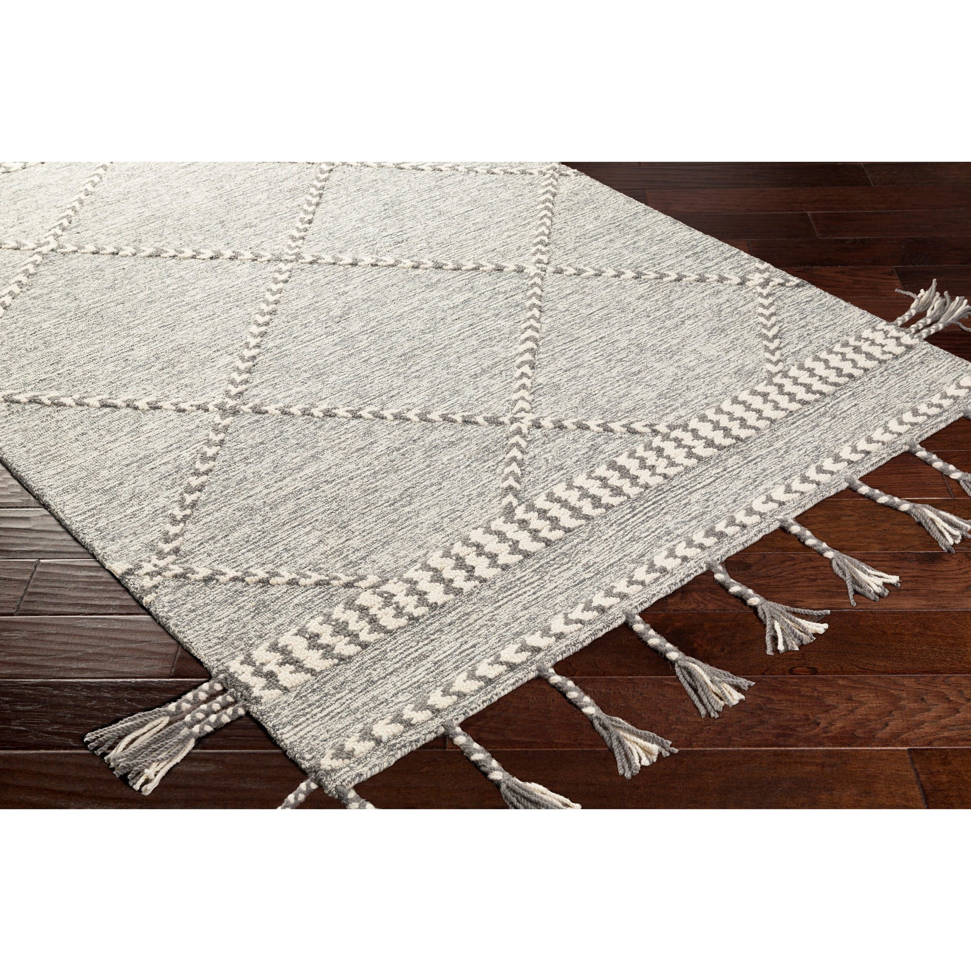 Zanafi Tassels Rug - 24568 by Surya. Made from 100% wool in a unique style.