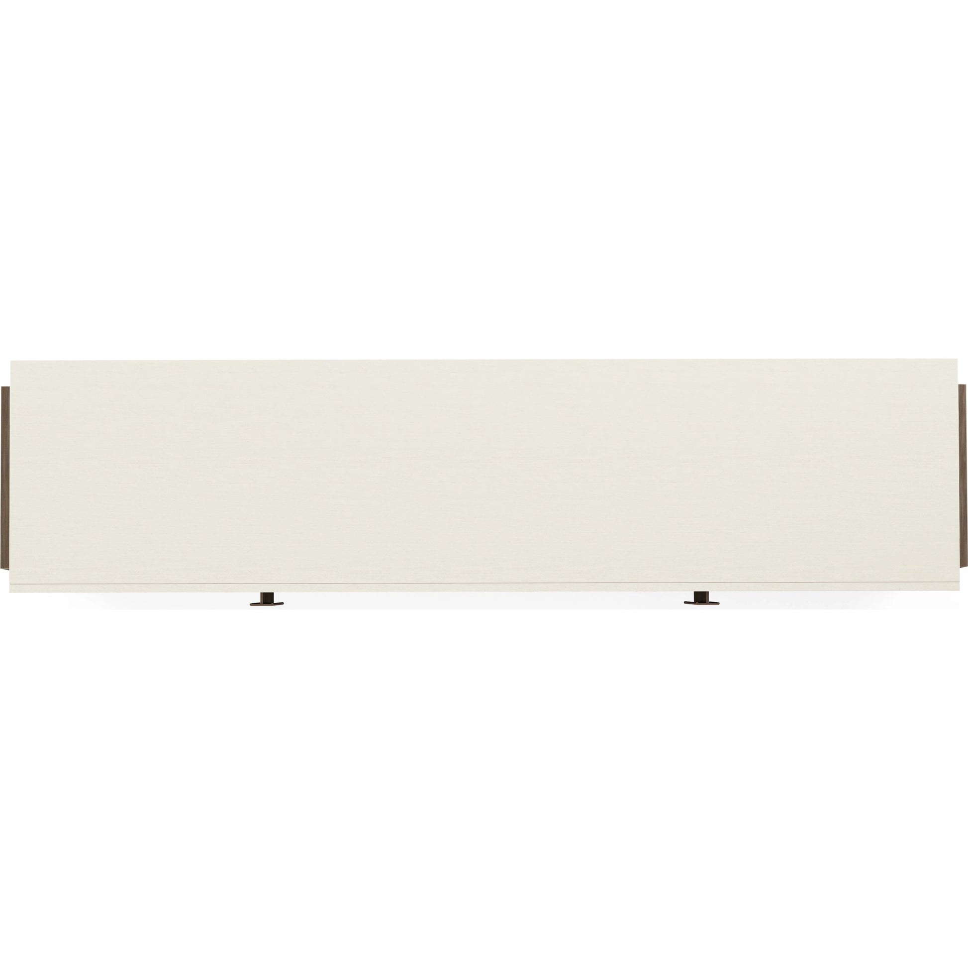 Blanc Credenza by A.R.T. Furniture in alabaster, burnished bronze. Made from parawood solids, resin, metal in a modern style.