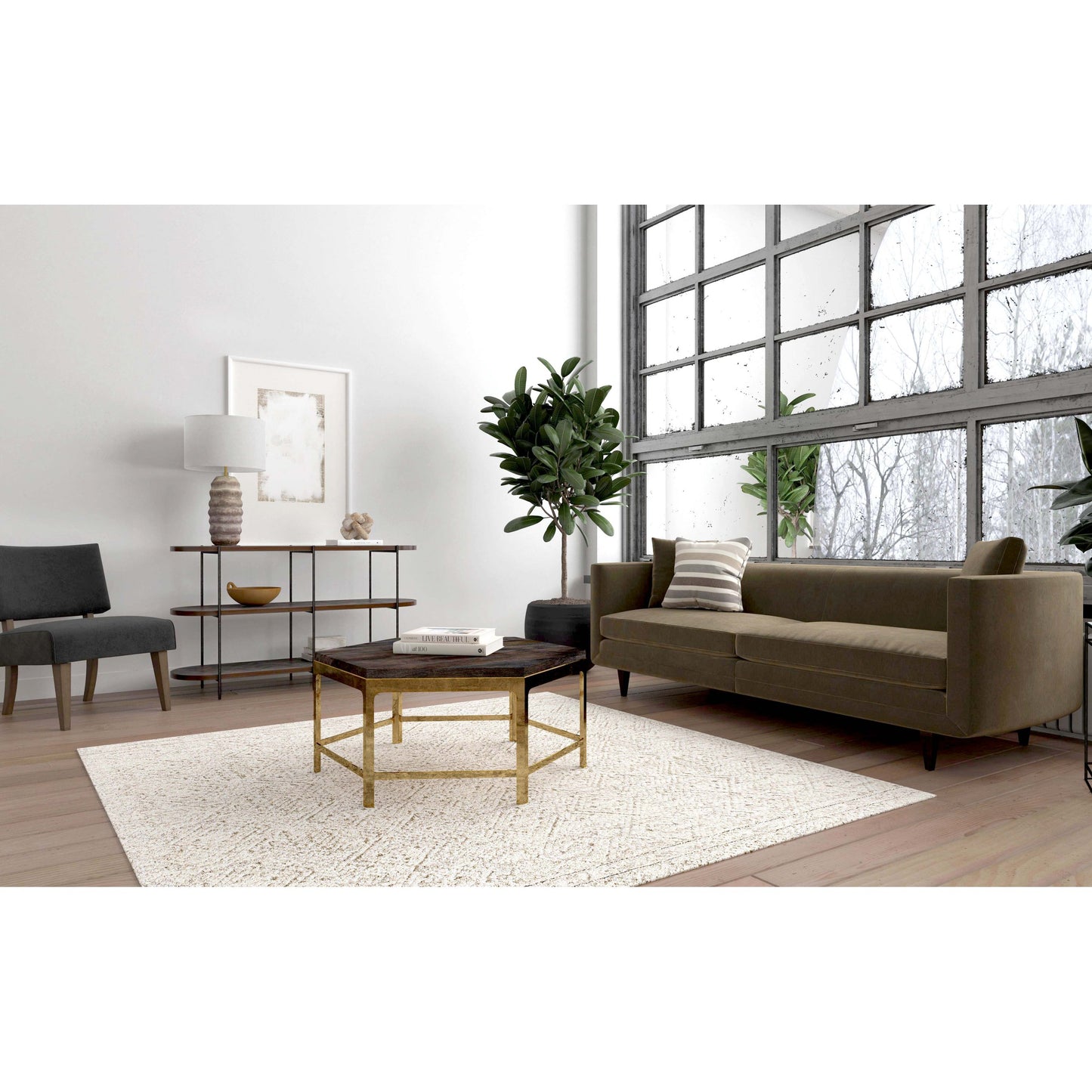 004 SI-1873105 | Lifestyle | Commerce & Market Octavius Cocktail Table by Hooker Furniture in dark wood. Made from iron, mango wood in a transitional style.