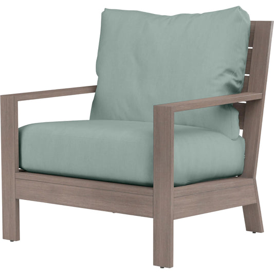 Laguna Outdoor Club Chair by Sunset West in browns. Made from aluminum in a modern style.