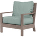 Laguna Outdoor Club Chair by Sunset West in browns. Made from aluminum in a modern style.