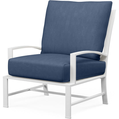 Bristol Outdoor Club Chair Canvas Flax in Canvas Flax w/ Self Welt by Sunset West. Made from aluminum in a modern style.