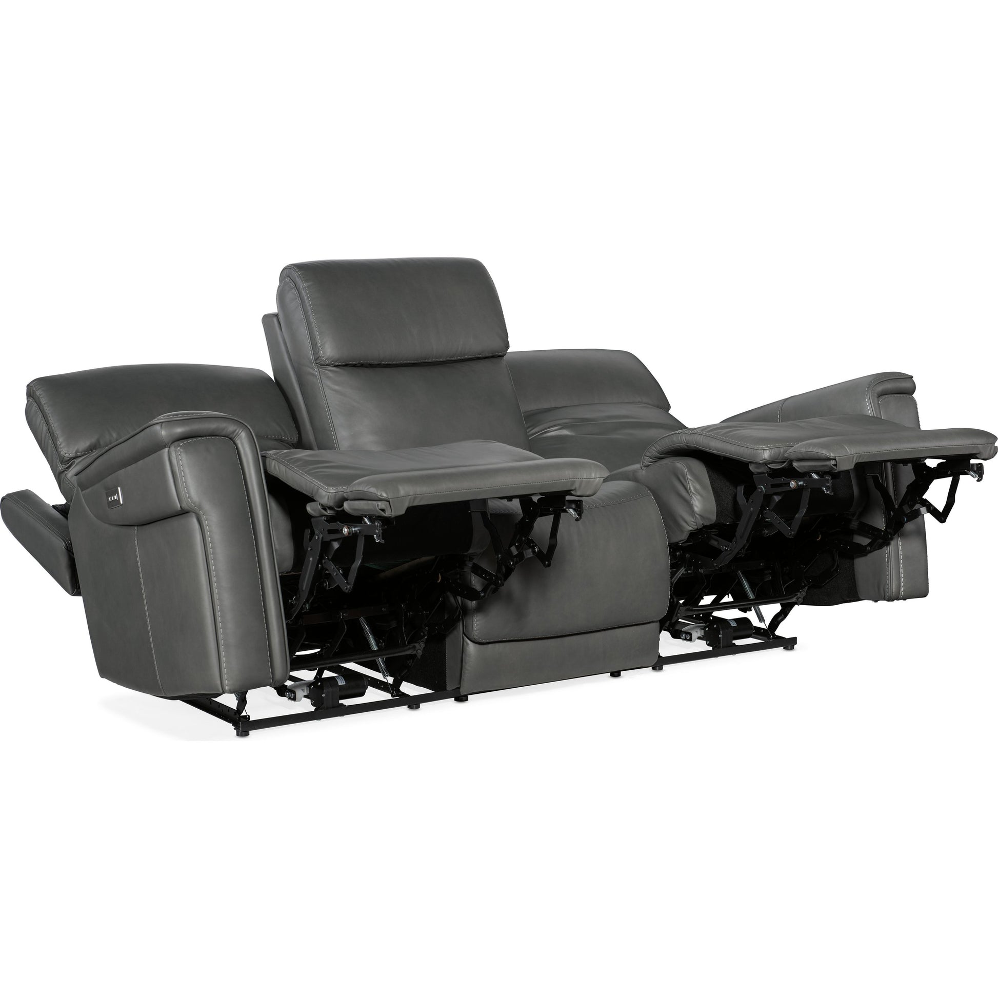 Lyra Zero Gravity Power Sofa by Hooker Furniture. Made from leather in a traditional style.