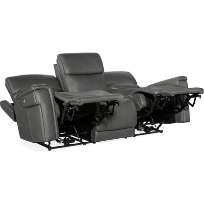 Lyra Zero Gravity Power Sofa by Hooker Furniture. Made from leather in a traditional style.