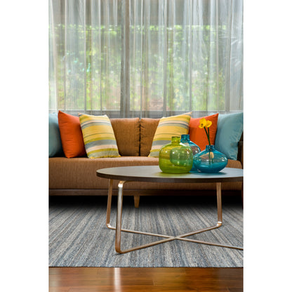 Brady Transitional Stripes Rug - 0736F by Feizy in gray, blue, ivory. Made from wool, cotton in a unique style.