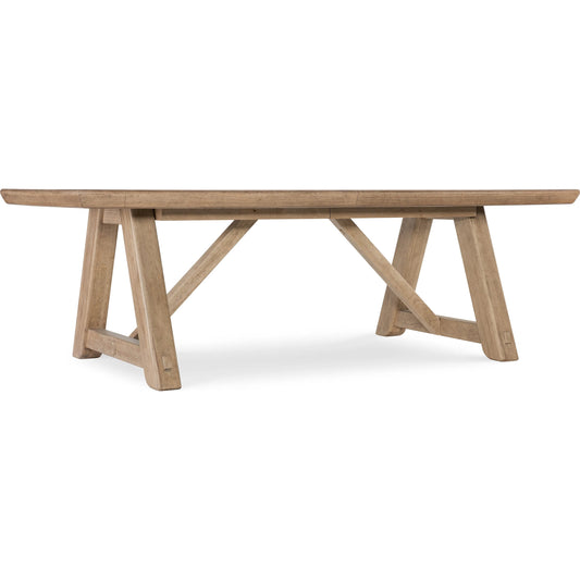 Vineyard Row Rectangle Dining Table with Two 20-inch Leaves by Hooker Furniture in light wood and sonoma. Made from unique in a unique style.