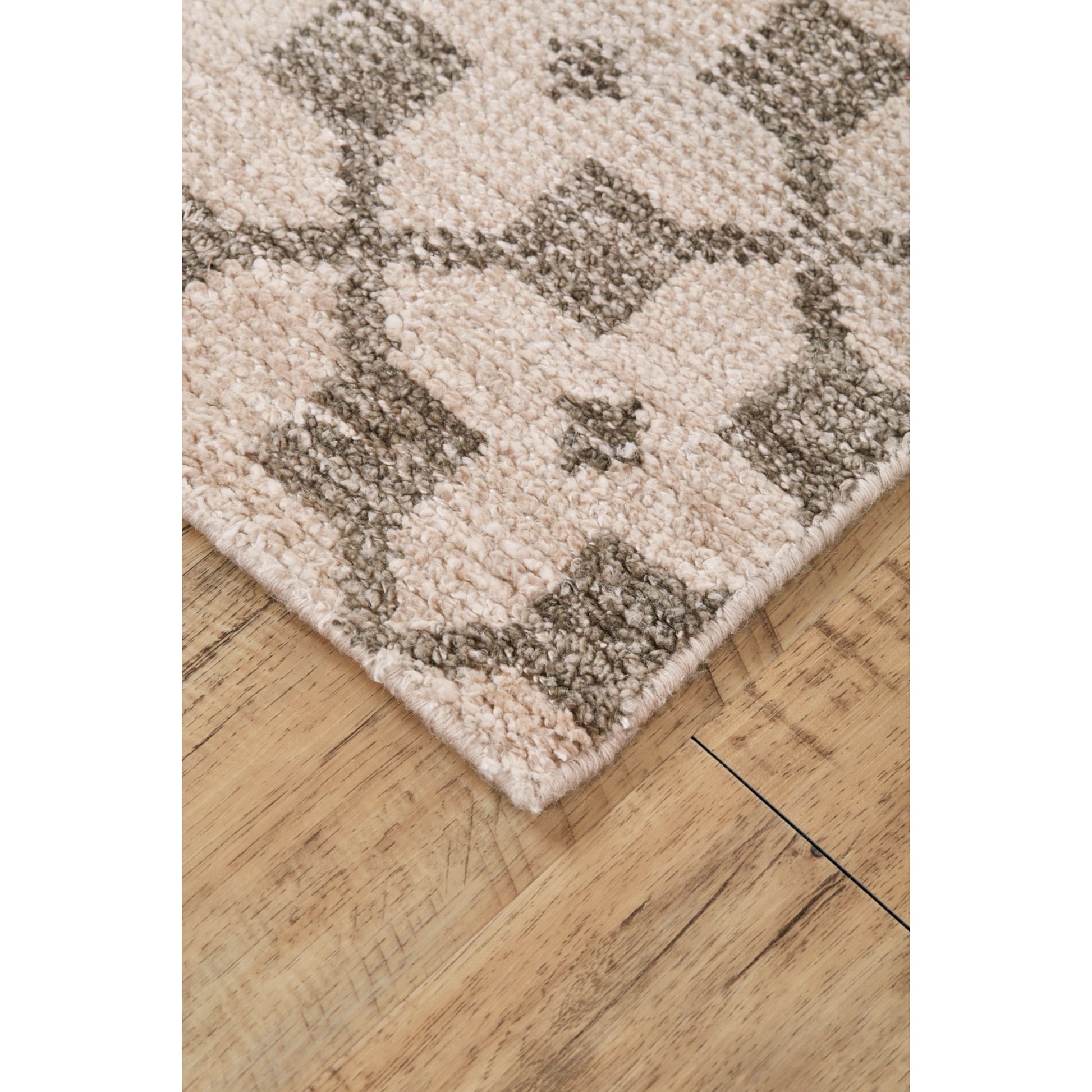 Parker Diamond Rug - I6050 by Feizy in ivory, gray. Made from viscose, polyester in a unique style.