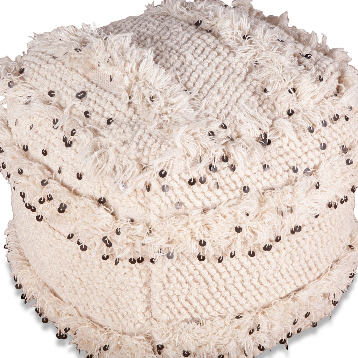 002 SI-1750315 | Additional Silo | Algier Ottoman by World Interiors in white. Made from wool, cotton blend fabric, ps foam, plastic in a eclectic & global style.