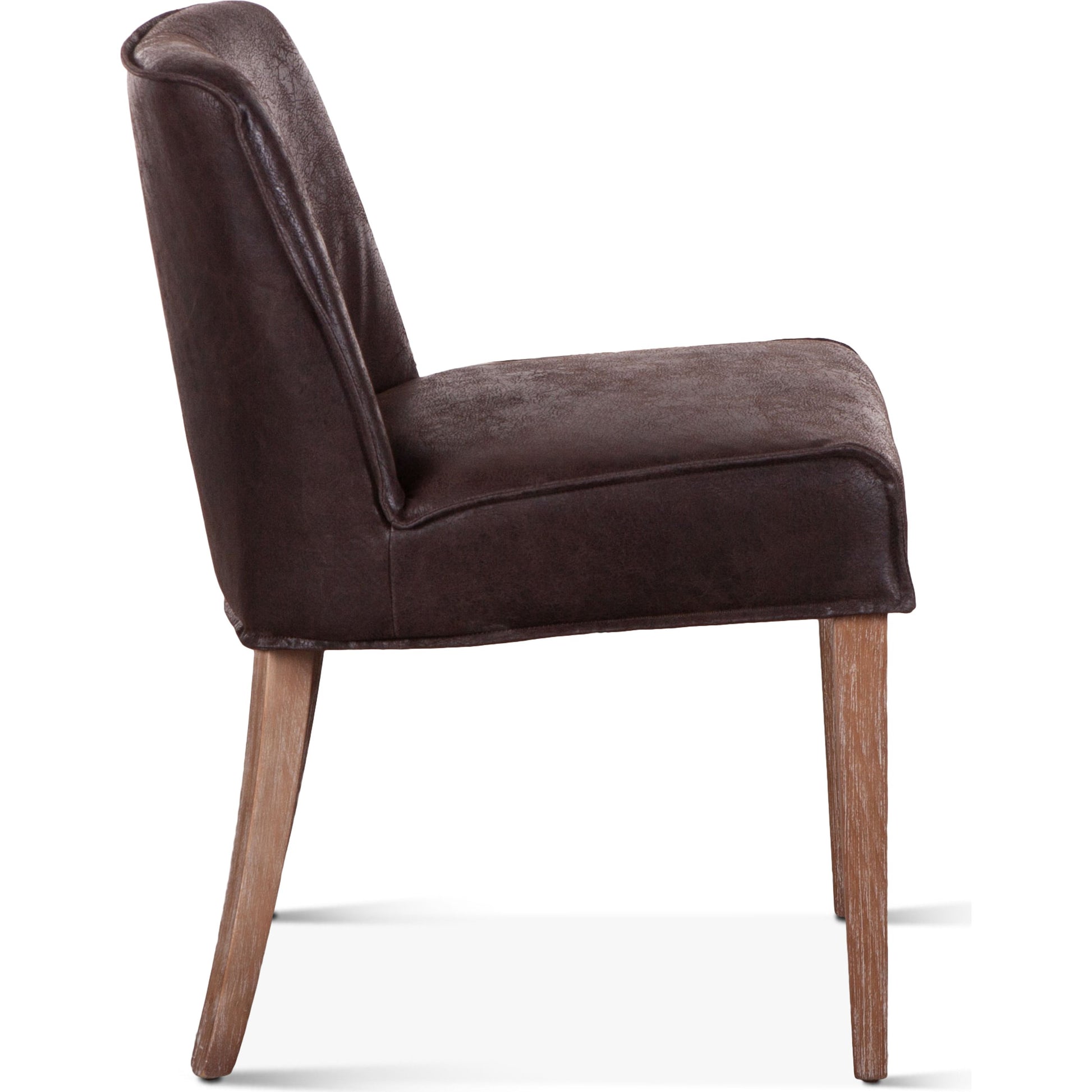 Avery Side Chairs by World Interiors in weathered oak. Made from leather, oak wood in a rustic style.