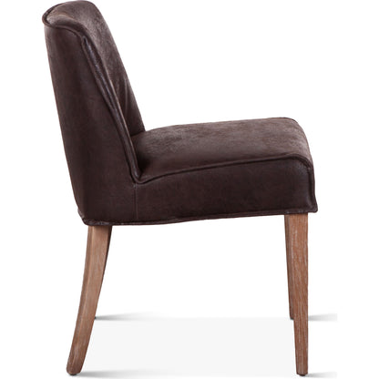 Avery Side Chairs by World Interiors in weathered oak. Made from leather, oak wood in a rustic style.