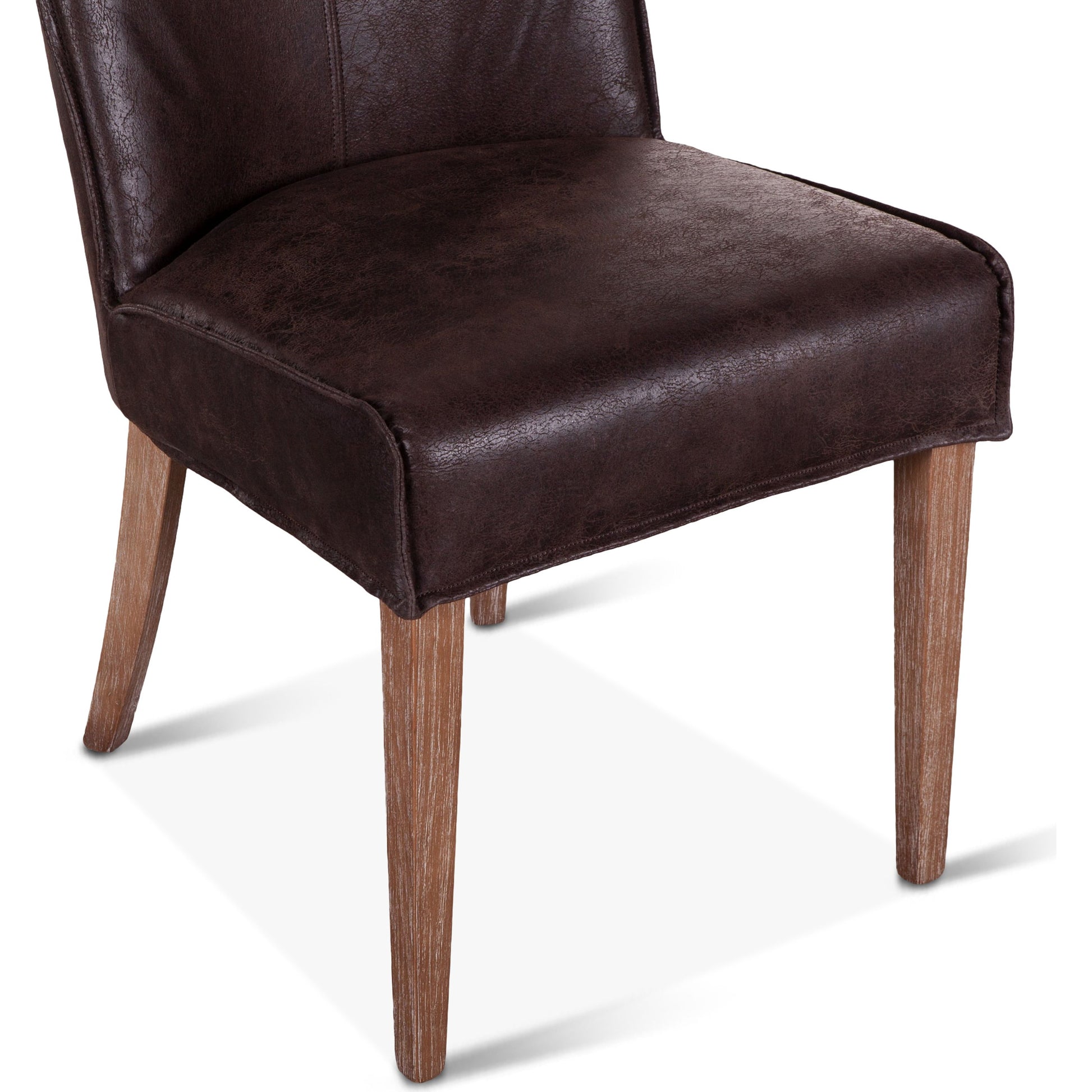 Avery Side Chairs by World Interiors in weathered oak. Made from leather, oak wood in a rustic style.