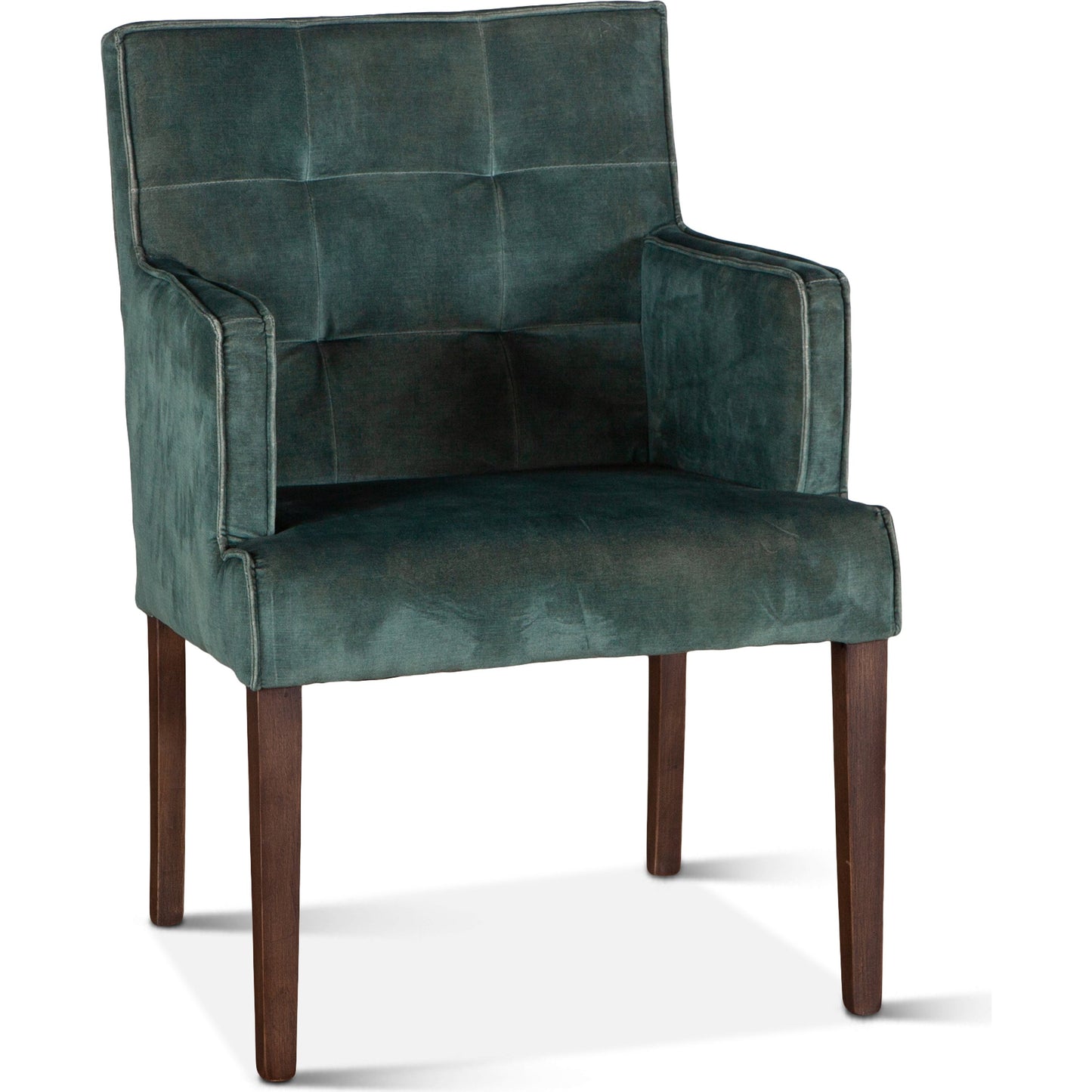 001 SI-1750332 | Primary Silo | Avery Armchair by World Interiors in dark green and brown. Made from wood, velvet in a modern style.