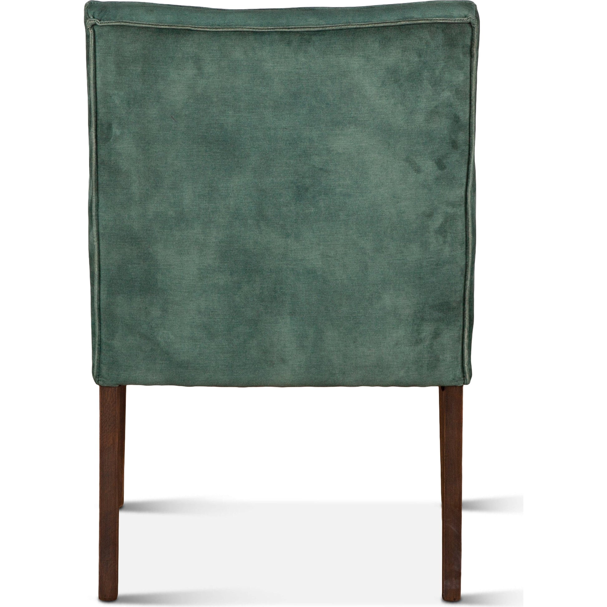 Avery Armchair by World Interiors in dark green and brown. Made from wood, velvet in a modern style.