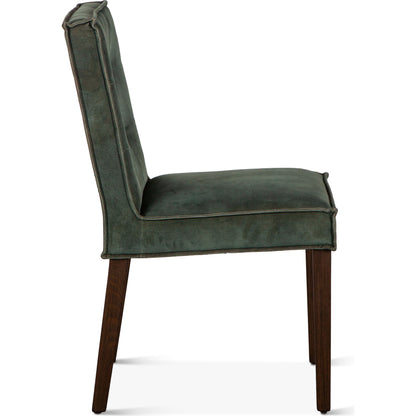 Avery Velvet Dining Chairs by World Interiors in dark green and brown. Made from wood, velvet in a modern style.