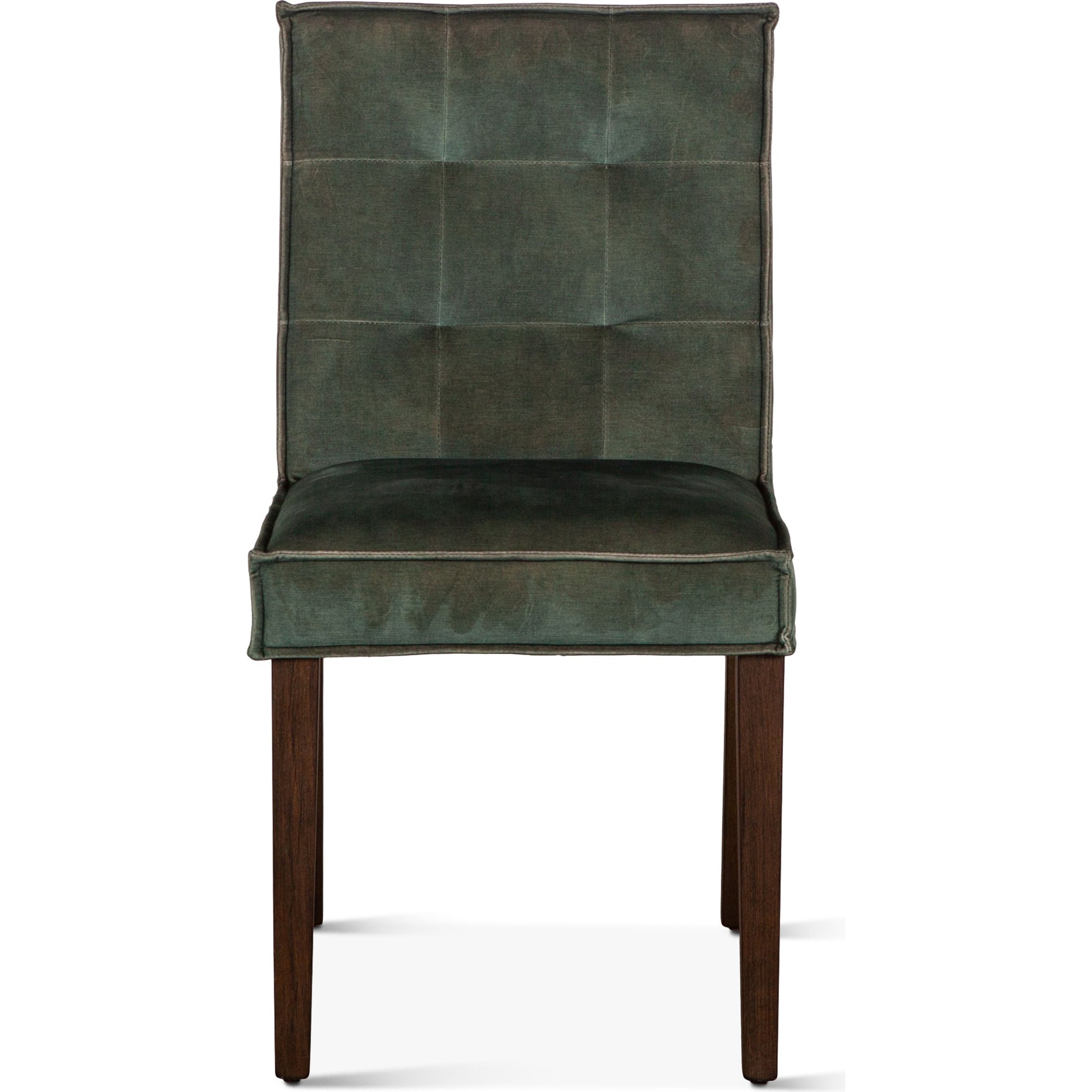 Avery Velvet Dining Chairs by World Interiors in dark green and brown. Made from wood, velvet in a modern style.