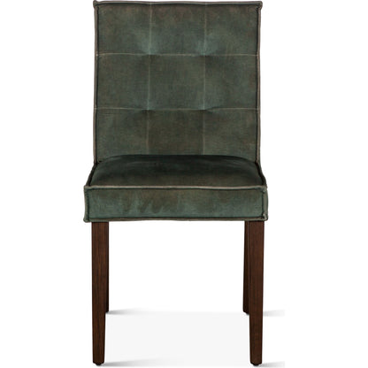 Avery Velvet Dining Chairs by World Interiors in dark green and brown. Made from wood, velvet in a modern style.