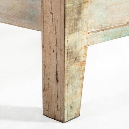 Cordoba Bed by World Interiors in teal and vintage teal. Made from teak wood in a eclectic & global style.