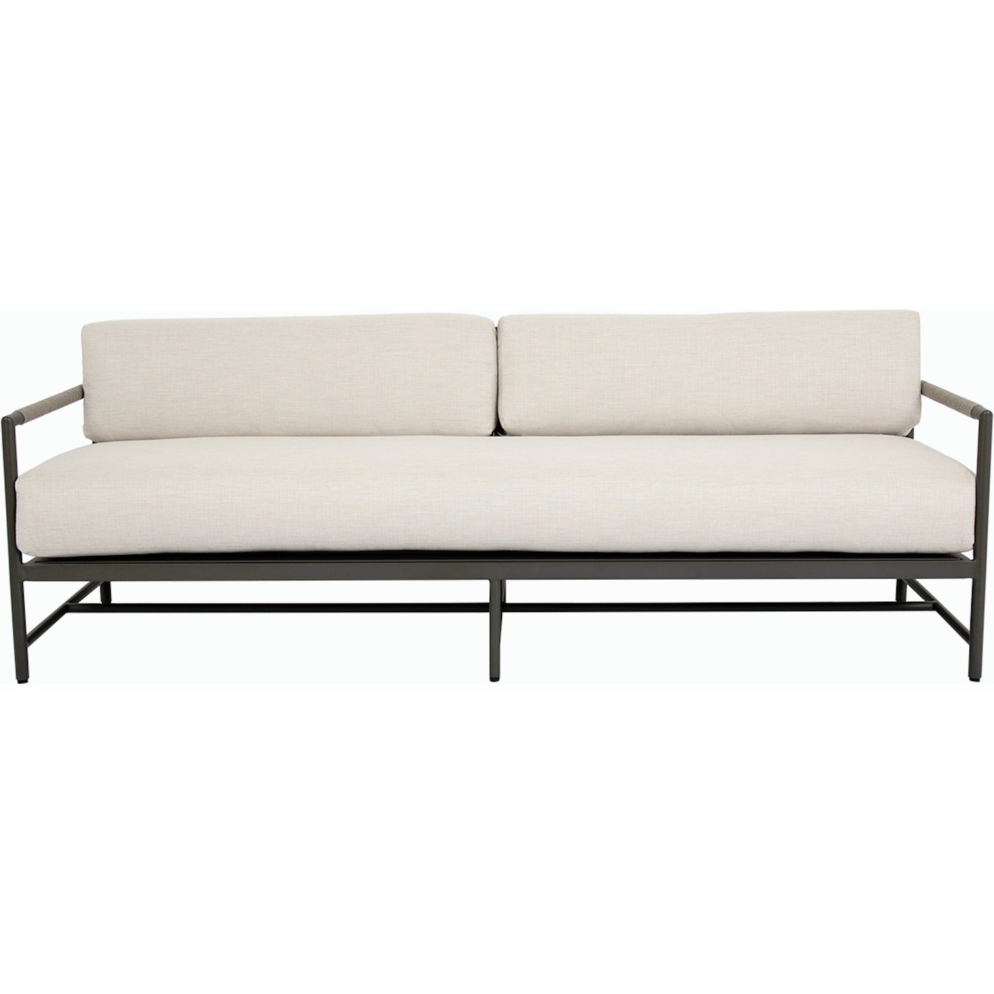 007 SI-2167105 | Additional Silo | Pietra Outdoor Sofa by Sunset West in graphite. Made from olefin rope in a modern style.