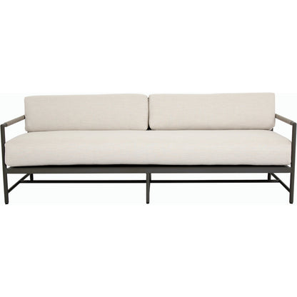 Pietra Outdoor Sofa by Sunset West in graphite. Made from olefin rope in a modern style.