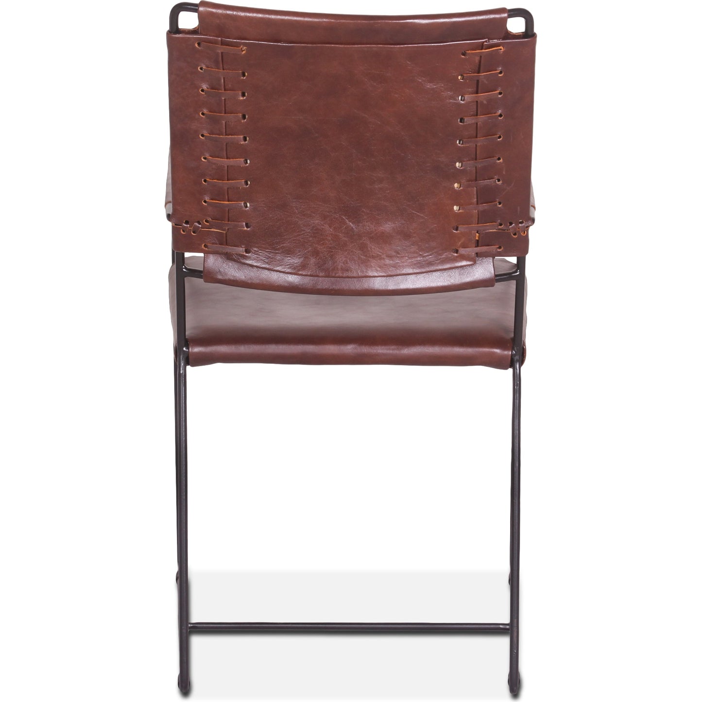 004 SI-1750366 | Additional Silo | Melbourne Dining Armchair by World Interiors in dark brown and black. Made from reclaimed iron, leather in a modern style.