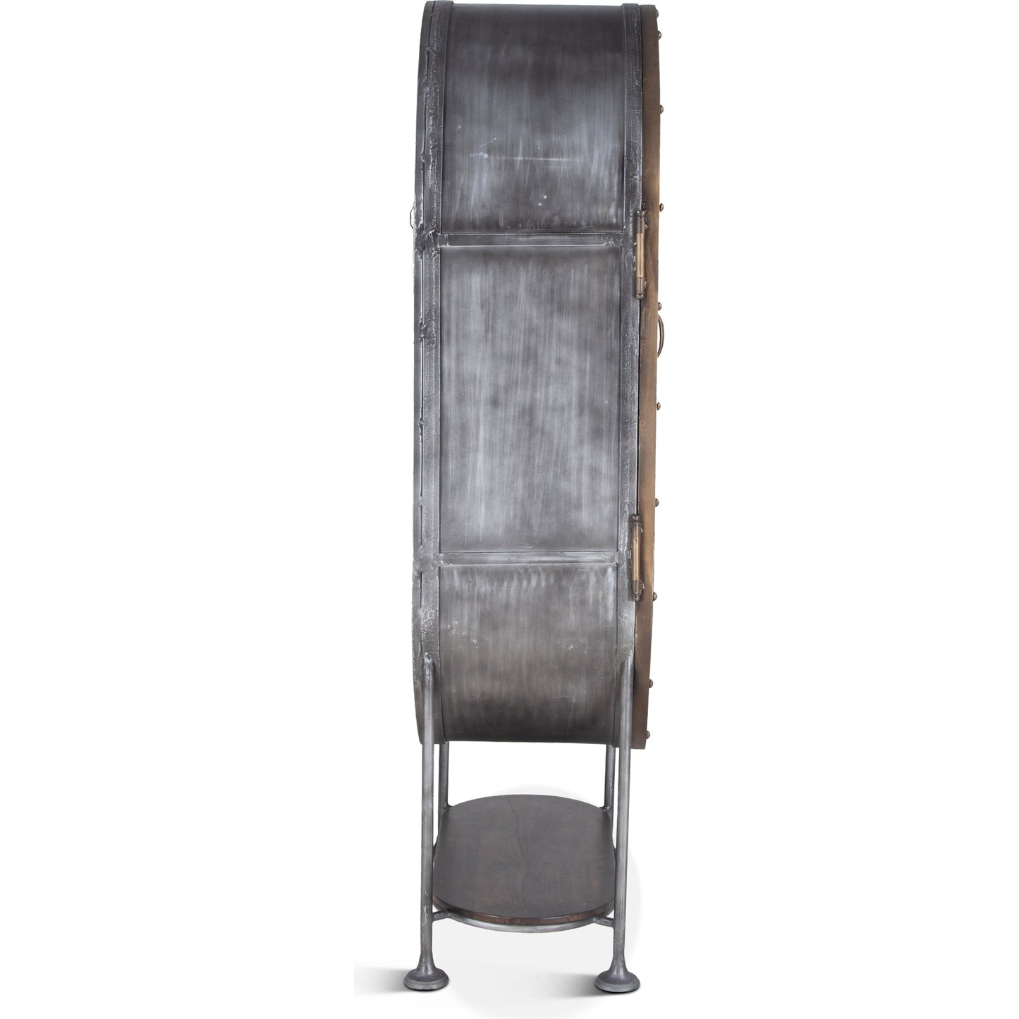 003 SI-1750377 | Additional Silo | Melbourne Bar Cabinet by World Interiors in silver and antique silver, brushed bronze. Made from acacia wood, iron in a modern style.