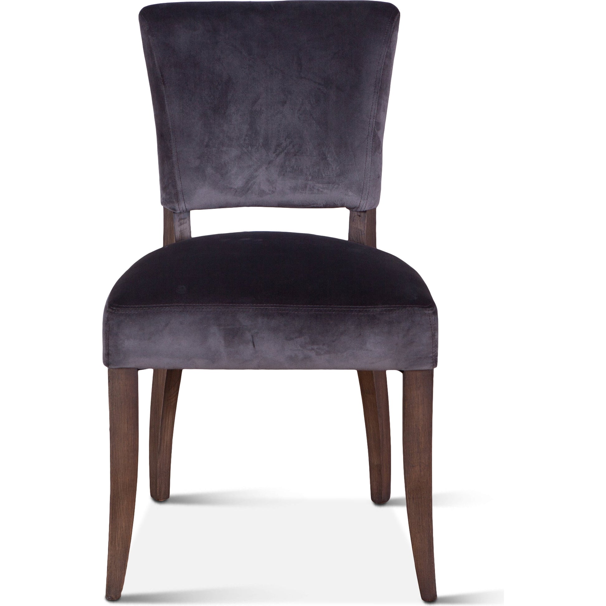 Portia Side Chairs by World Interiors in asphalt, whitewash and whitewash. Made from oak wood, velvet in a transitional style.