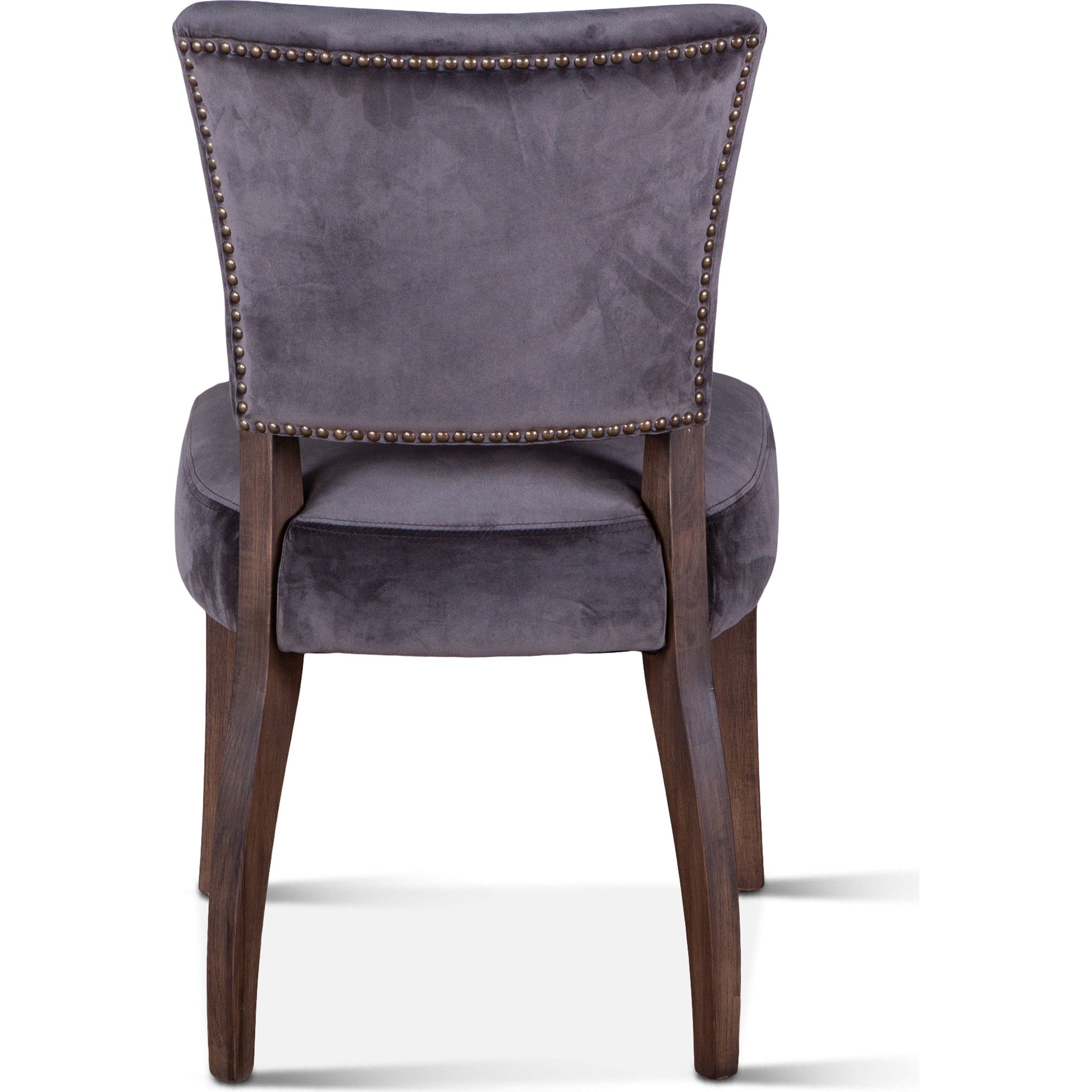 Portia Side Chairs by World Interiors in asphalt, whitewash and whitewash. Made from oak wood, velvet in a transitional style.
