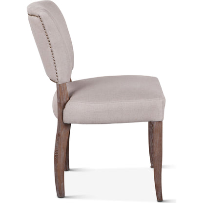 Portia Side Chairs by World Interiors in asphalt, whitewash and whitewash. Made from oak wood, velvet in a transitional style.