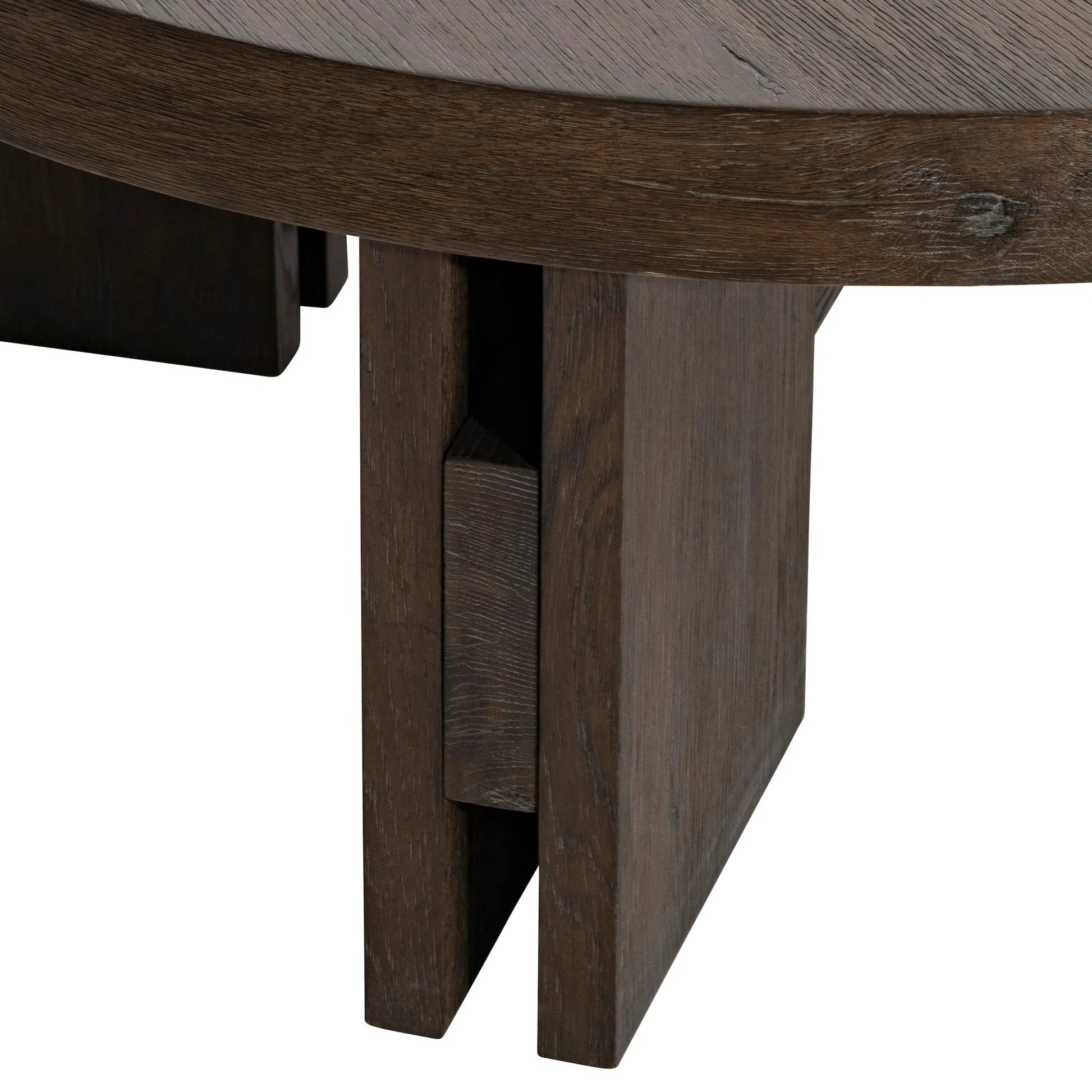 Outline Round Cocktail Table by Bernhardt in cassel. Made from wood in a transitional style.
