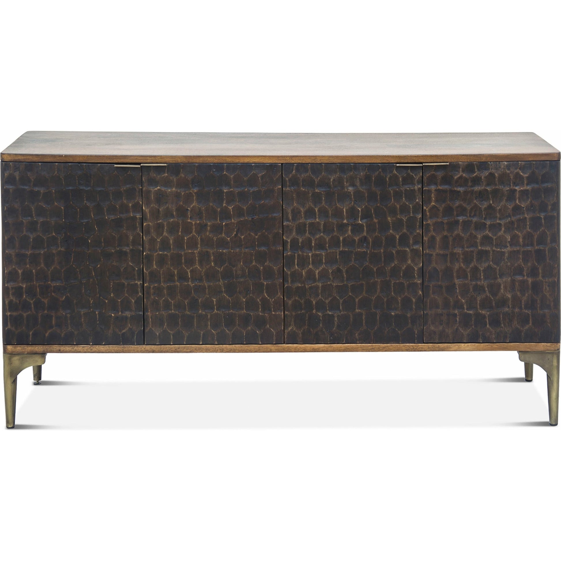 Vallarta Sideboard by World Interiors in bronze, gold and two tone, bronze. Made from mango wood, cast aluminum in a eclectic & global style.