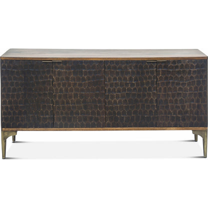 Vallarta Sideboard by World Interiors in bronze, gold and two tone, bronze. Made from mango wood, cast aluminum in a eclectic & global style.