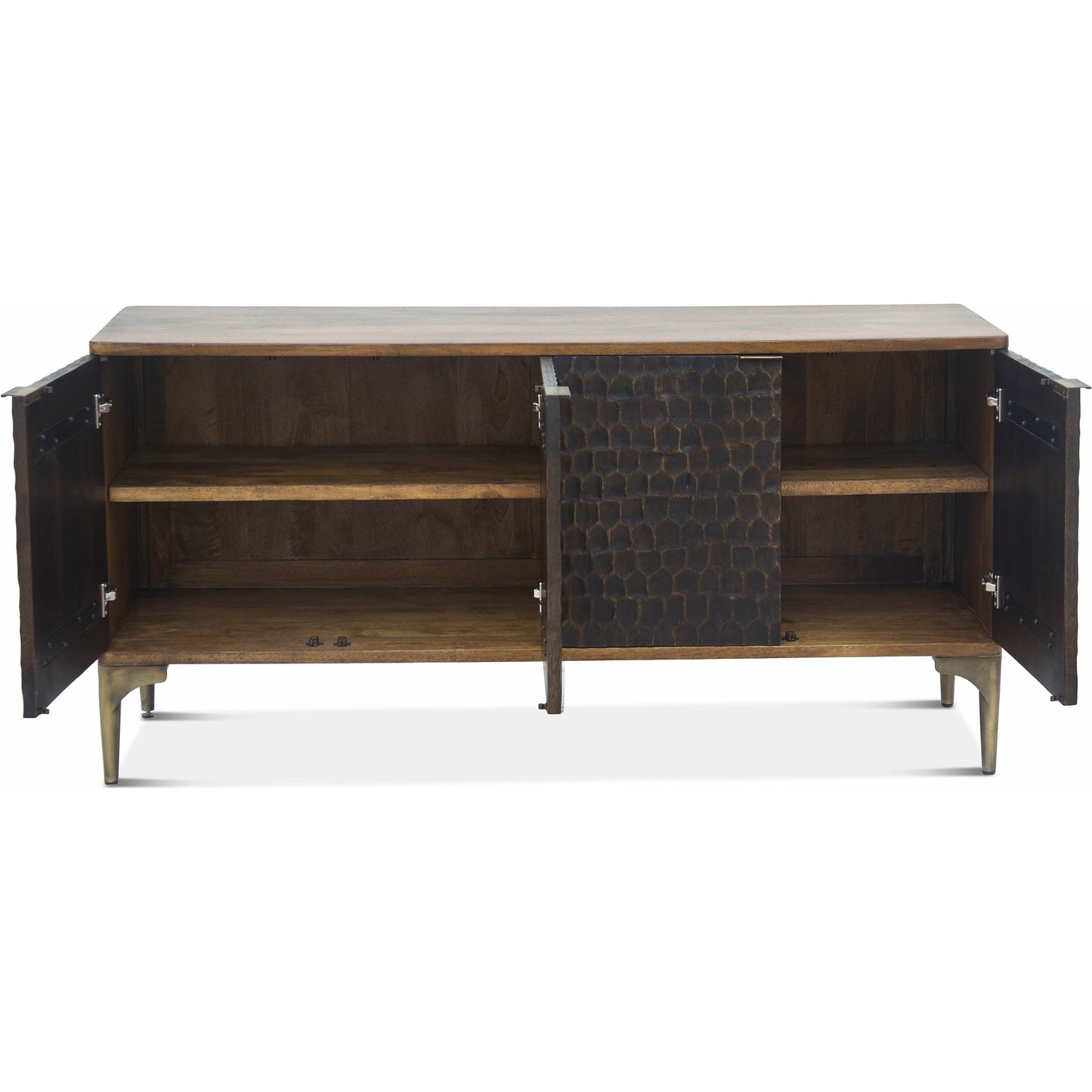 003 SI-1750394 | Additional Silo | Vallarta Sideboard by World Interiors in bronze, gold and two tone, bronze. Made from mango wood, cast aluminum in a eclectic & global style.