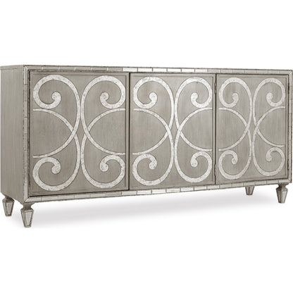 Sanctuary Buffet by Hooker Furniture in epoque. Made from oak veneers, resin, mirror in a modern style.