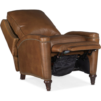 Rylea Recliner by Hooker Furniture. Made from leather in a traditional style.